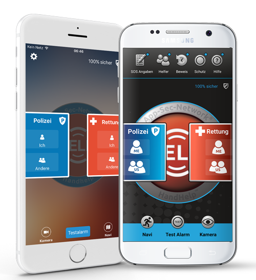 HandHelp - Notruf App mit Notfall Knopf Notruf-App HandHelp